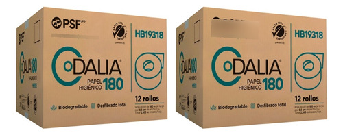 Papel Higiénico En Bobina Junior Dalia 24 Rollos De 180 Mts 