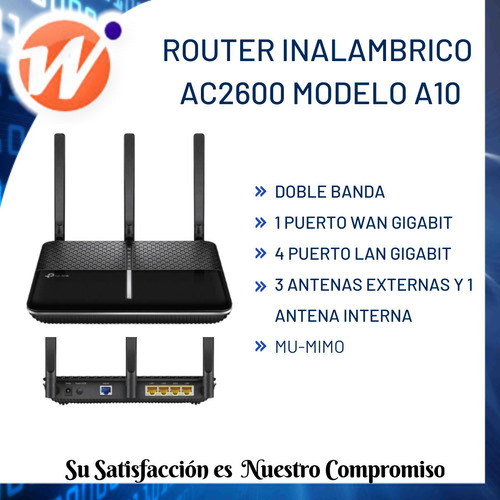 Router Inalambrico  Ac2600 Modelo A10