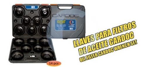 Imagen 3 de 5 de Maletin, Kit, Juego De Copas 14 Piezas Filtros Aceite Cardoc