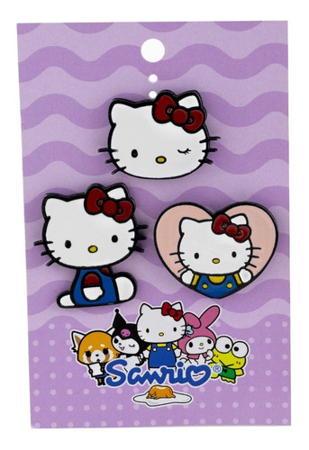 Imagen 1 de 3 de Pack X3 Pines - Sanrio - Hello Kitty
