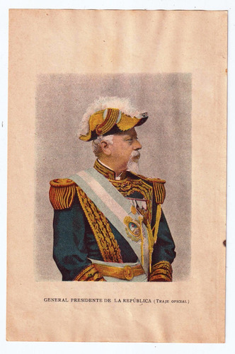 General Roca, Lámina Escolar 1890 Color