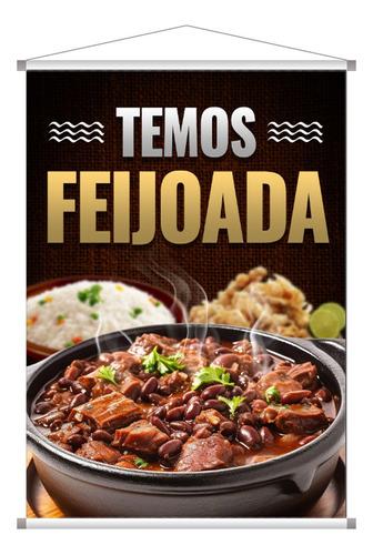 Banner Temos Feijoada - Tam 50x70cm