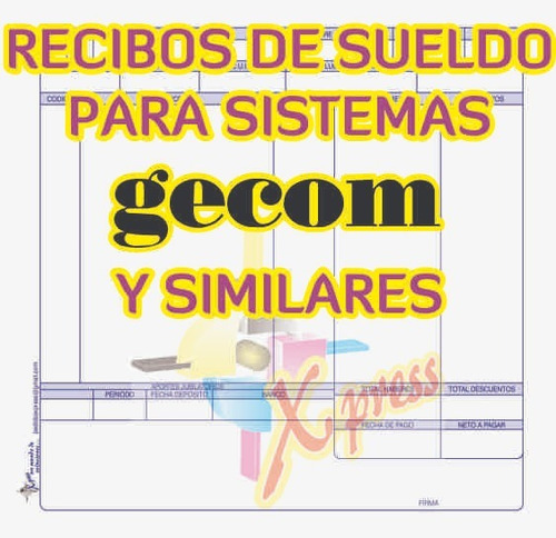 250 Juegos Recibos Sueldo / Haberes Sist. Gecom