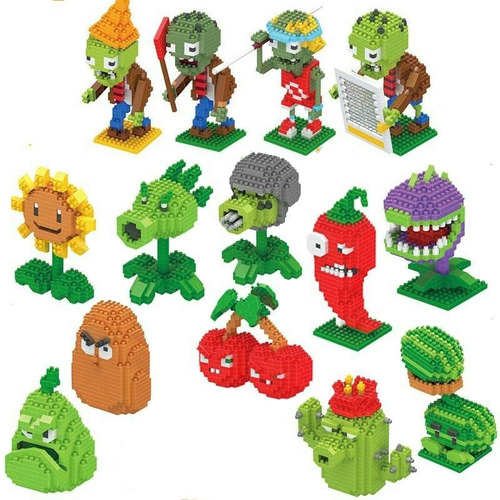 Plantas Vs. Zombies Mini Bloques Para Armar Micro Brick