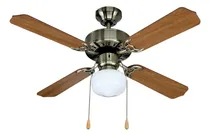 Comprar Ventilador De Techo 4 Aspas 3 Vel Luz Integrada Bronce Ofert Estructura Dorado Aspas Marrón Material de las aspas Madera 110V