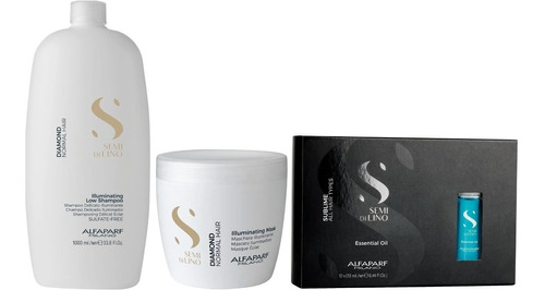  Shampoo 1000ml+ Mascara + Caja De Ampollas Alfaparf Diamond