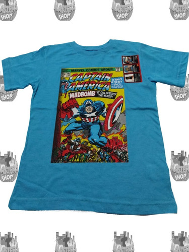 Playera Capitan America Y Falcon Interactiva Marvel Original