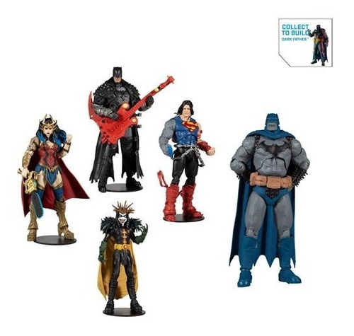 Imagen 3 de 3 de Dc Dark Nights Death Metal Set Figuras Batman Superman Robin