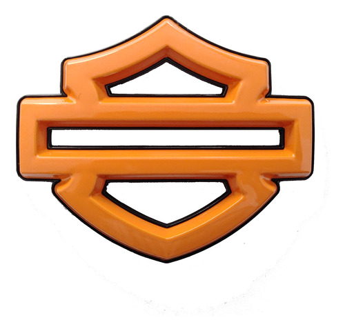 Emblema Harley Davidson Para Tanque Gasolina Naranja/negro