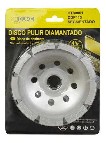 Disco Pulir Piedra Diamantado Segmentado Uduke 4 1/2 ddp115