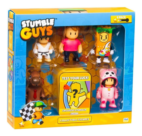 Stumble Guys - Figuras  Pack X6 Blister Killer Size Sg2060