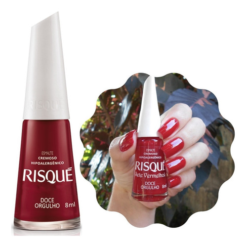 Esmalte Risque Doce Orgulho Coleção Vermelho Hipoalergênico