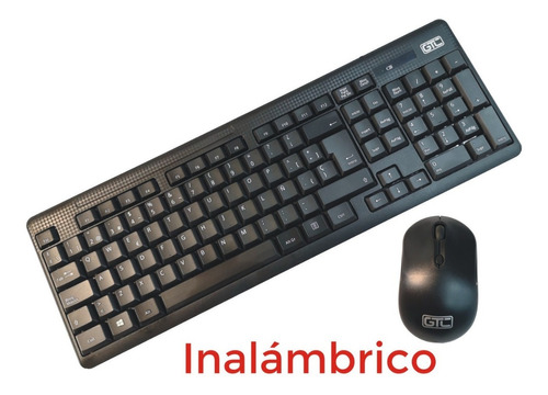 Teclado Inalambrico + Mouse Combo Wireless Gtc 4d Color del mouse Negro Color del teclado Negro
