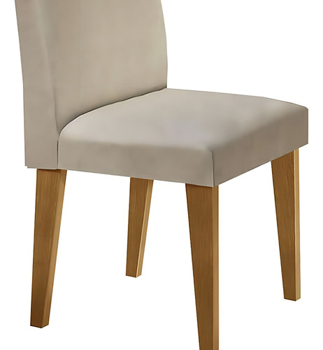 Conjunto De Mesa De Jantar Com Tampo Off White Luna E 4 C... Cor Marrom