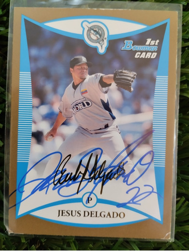 2008 Topps Jesús Delgado #bdpp68 Autografiada 