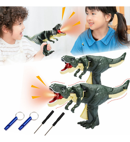 2pcs Juguetes De Dinosaurio T-rex Descompresión Para Niños