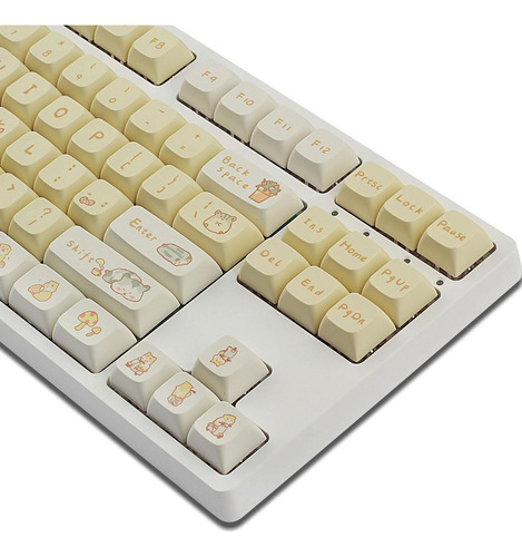 132 Teclas Pbt Keycaps Teclado Mecânico Sublimação
