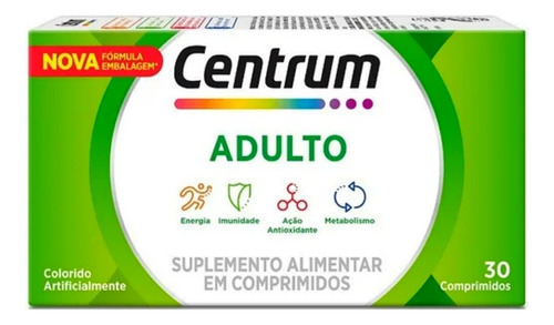 Centrum Adulto 30 Comprimidos (1 Por Día) Sin Azúcar Ni Glut
