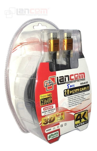 Cable Hdmi 2.0 De 5 Metros Lancom Para Tv Hd Blue Ray Led