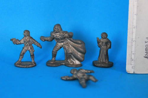 Lote 4 Figuras Miniaturas Star Wars De Plomo (Usado)