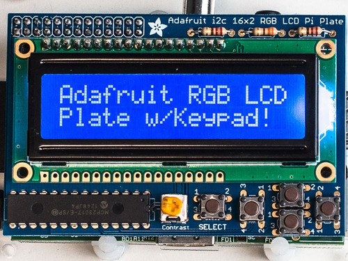 Adafruit Lcd 16x2 Rgb + Keypad Hat For Raspberry Pi - I2c