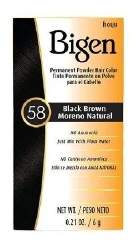 Imagen 1 de 1 de Pigmento Tinte Bigen Original 58 Negro Natural