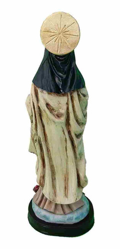 Imagem 3 de 4 de Santa Teresinha Do Menino Jesus Imagem Luxo Em Resina 30 Cm