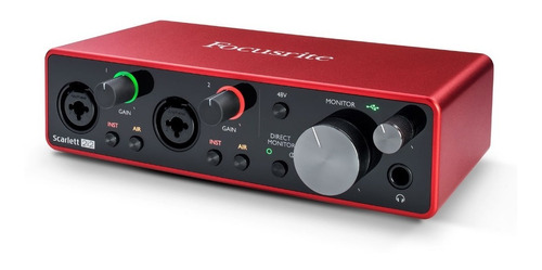 Placa Interface Focusrite Scarlett 2i2 De 3 Era Gen Cuo