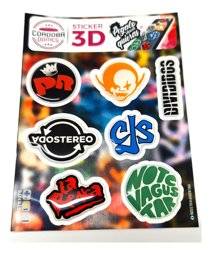 Sticker 3d Rock (domes) Para Celulares Y Termos