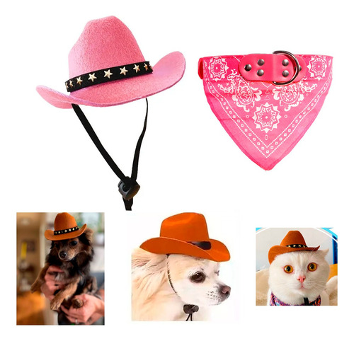 Sombrero Vaquero Perros Razas Pequeñas Paliacate De Regalo