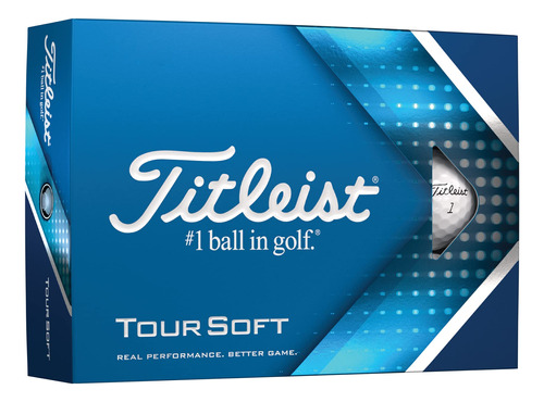 Titleist Tour Soft - Pelotas De Golf, Color Blanco (una Doce