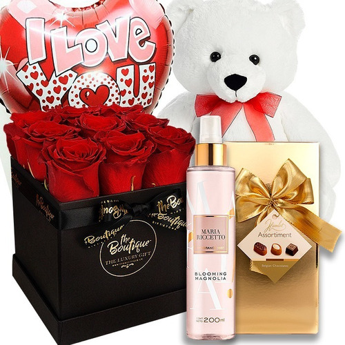 Imagen 1 de 3 de Florería Enamorados San Valentin Box Rosas Be My Valentine