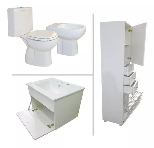 Juego Baño Completo Griferías Accesorios Sanitarios Ferrum – Sanitarios Guti