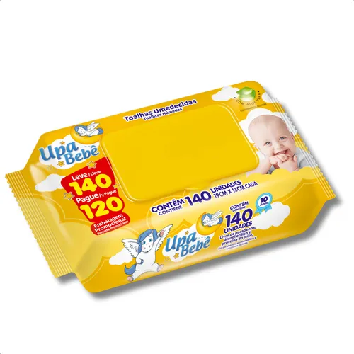 lenços umedecidos Upa Bebê - 140 unidades Toalhas Umedecidas Com ...
