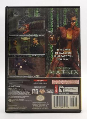 Enter The Matrix Gamecube Player's Choice * R G Gallery (Usado)