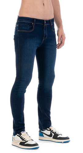 Imagen 5 de 9 de Jeans Pantalón De Mezclilla Caballero Skinny Stone Oscuro