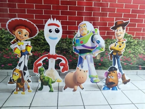 Toy Story 8 Figuras Buzz Jessy Woody Forky 110cm De Alto