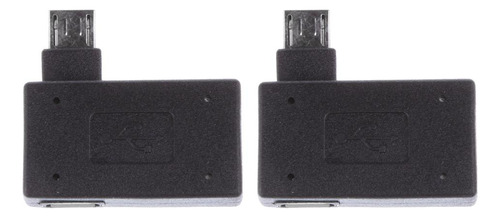 2x Adaptador De Anfitrión Otg Usb 2.0 De Ángulo De Con
