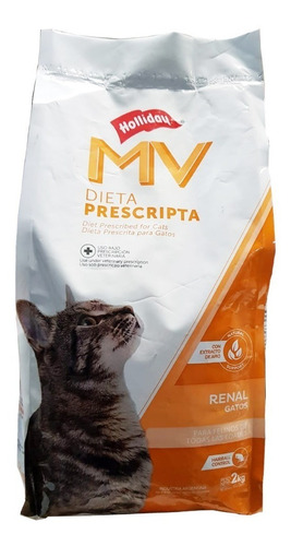 Alimento Mv Renal Gato X 2kg Traviesos Pet#