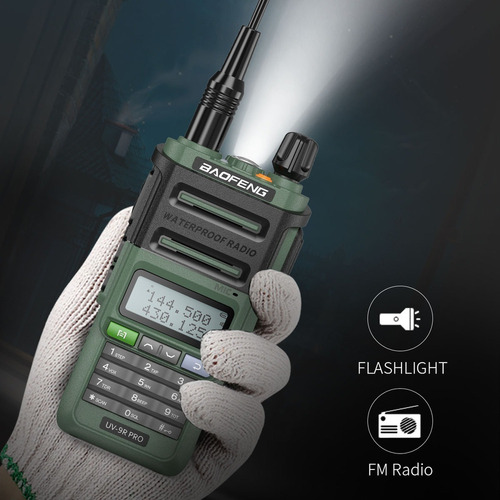 Baofeng Uv-9r Pro Rádio Bidirecional À Prova D'água Vhf E Uh