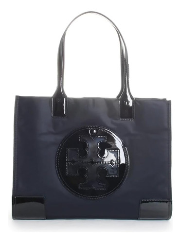 Tory Burch Ella Charol Bolso Pequeño, Charol Negro Pequeño