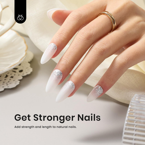 Gel Constructor Para Uñas Beetles 7 En 1, Color Blanco Lecho