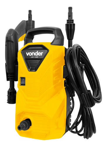Lavadora de alta pressão Vonder Leve LAV 1300 LAV1300 amarela e preta de 1300W 220V