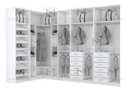 Kit Closet Módulos Soltos 100% Mdf M869.b (closet, Loja)