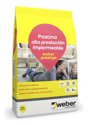 Weber Pastina Prestige X 5kg Color Gris Perla Antihongo.
