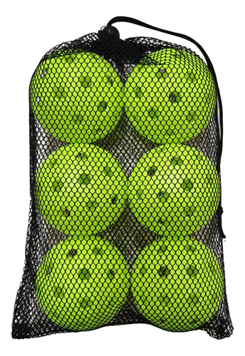 Paquete De 6 Bolas De Pickleball Para Exteriores, Verde