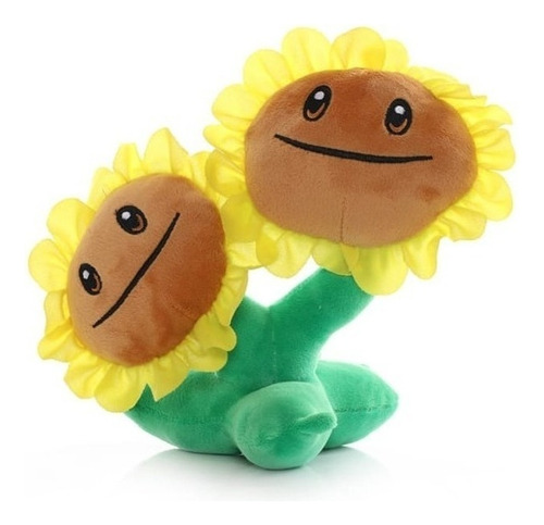 Peluche Planta Vs Zombie Girasol De 2 Cabeza Pvz