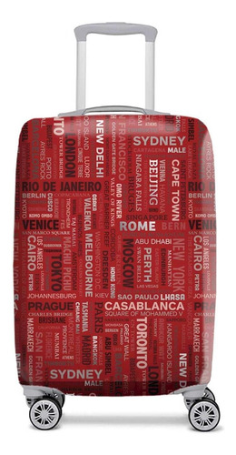 Funda Cubre Maleta L Cities Roja