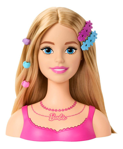 Barbie Styling Head Cabeza Muñeca Cabello Rubio 21pz Origina