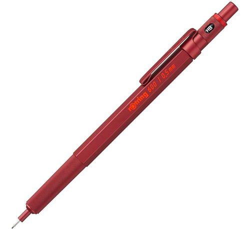 Rotring 600 Portaminas Lapiz Mecanico 0.5 Rojo Inmediato